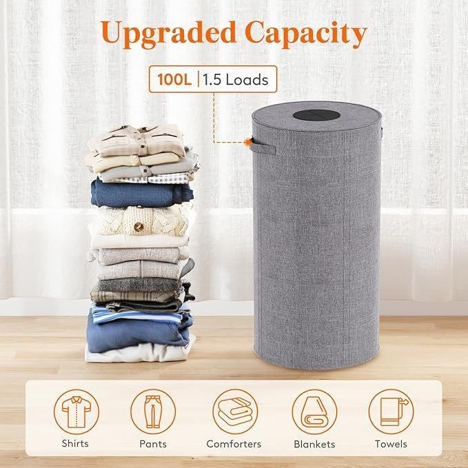 Large laundry basket with removable inner bag Kalsten