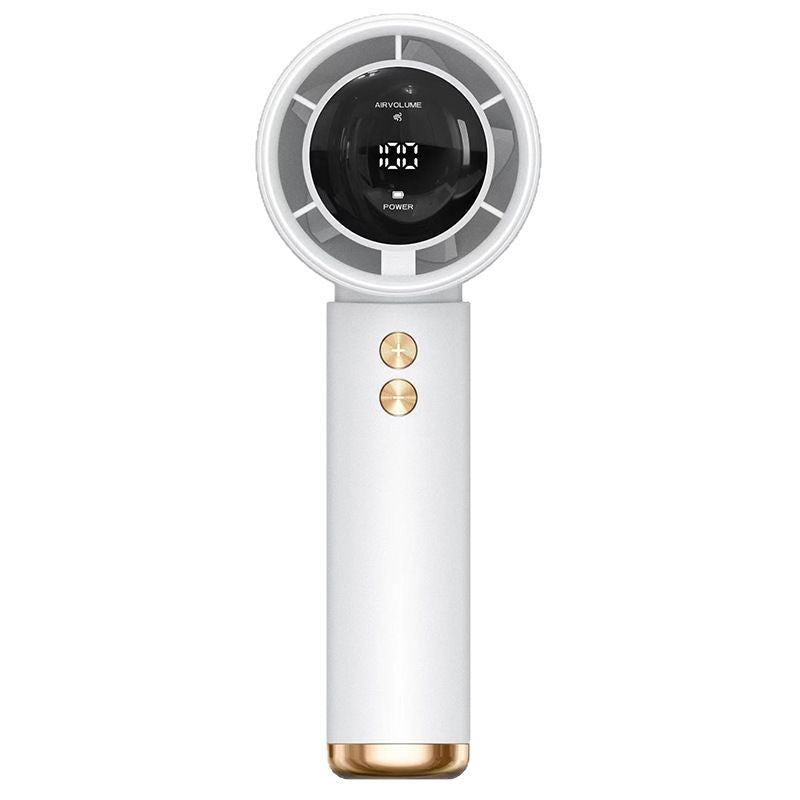 Ladies handheld fan with digital speed control and LED display Kalsten