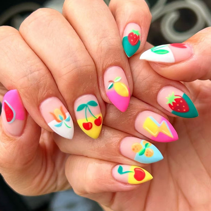 Artistic Fruit-Themed Press-On Nails Kalsten