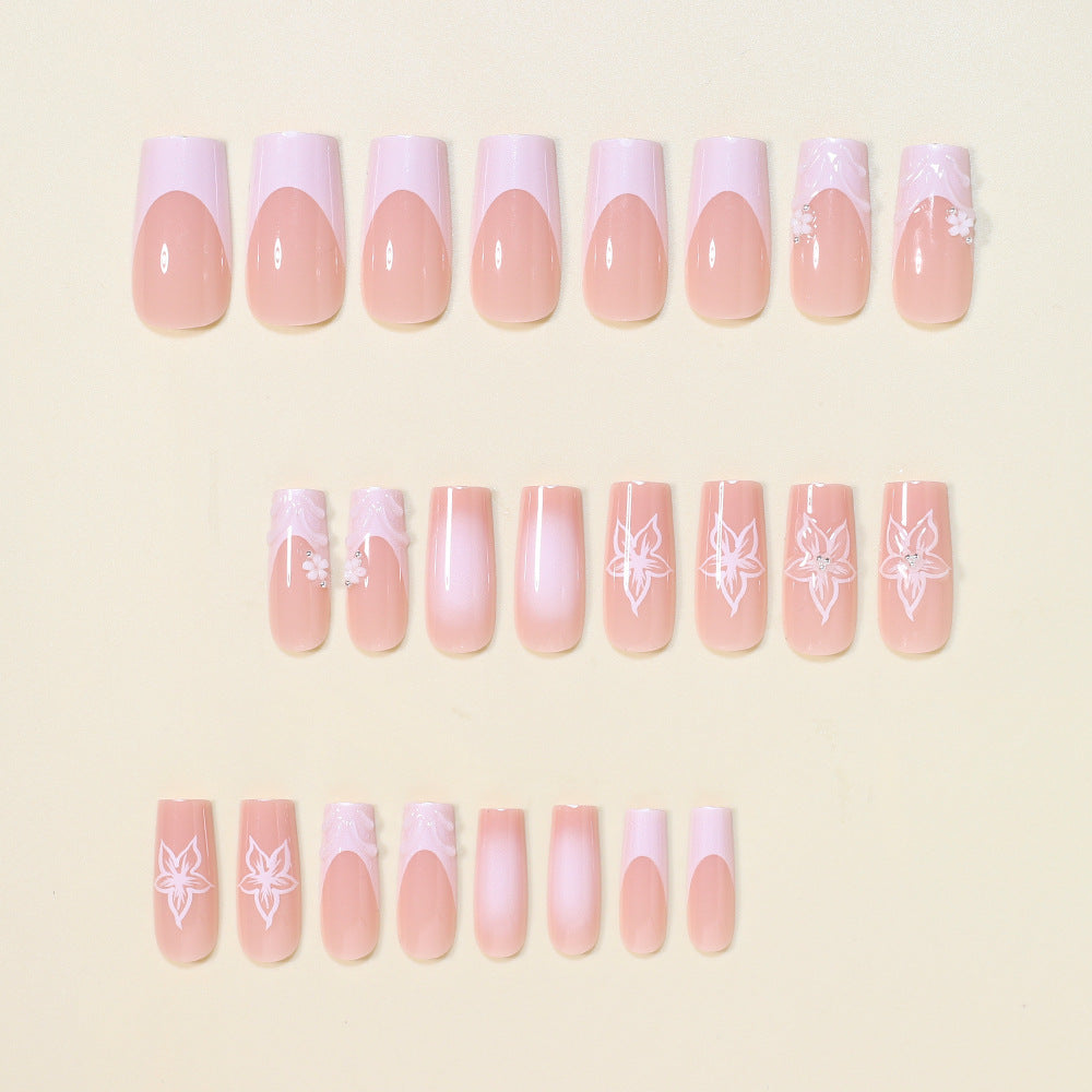 Elegant Floral Press-On Nail Art Kalsten