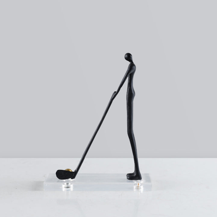 Abstract Golfer Sculpture