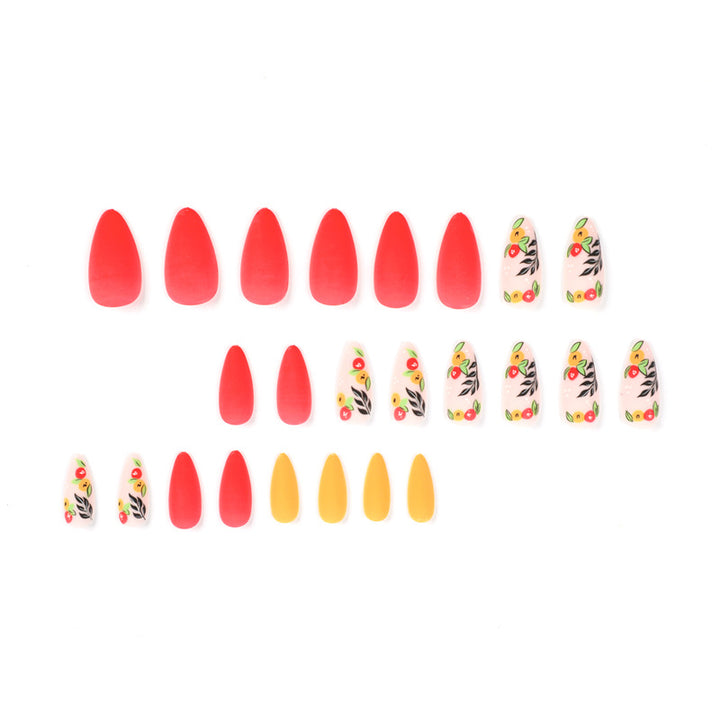 Artful nail extensions with colorful fruity decorations Kalsten