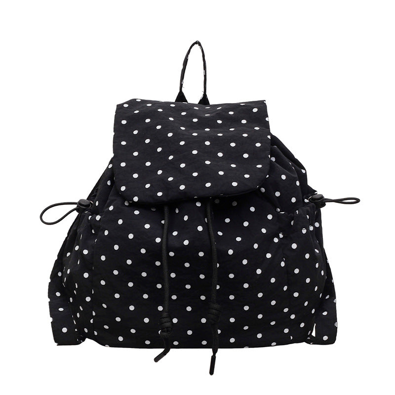 Casual Drawstring Polka Dot Backpack Kalsten