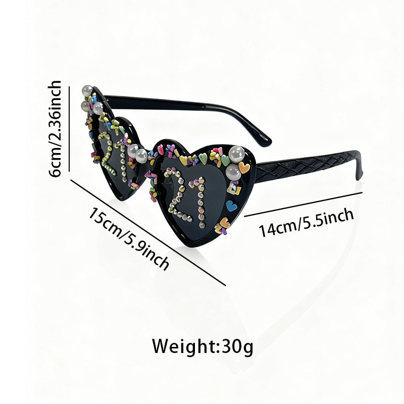 Fun Heart-Shaped Celebration Sunglasses Kalsten