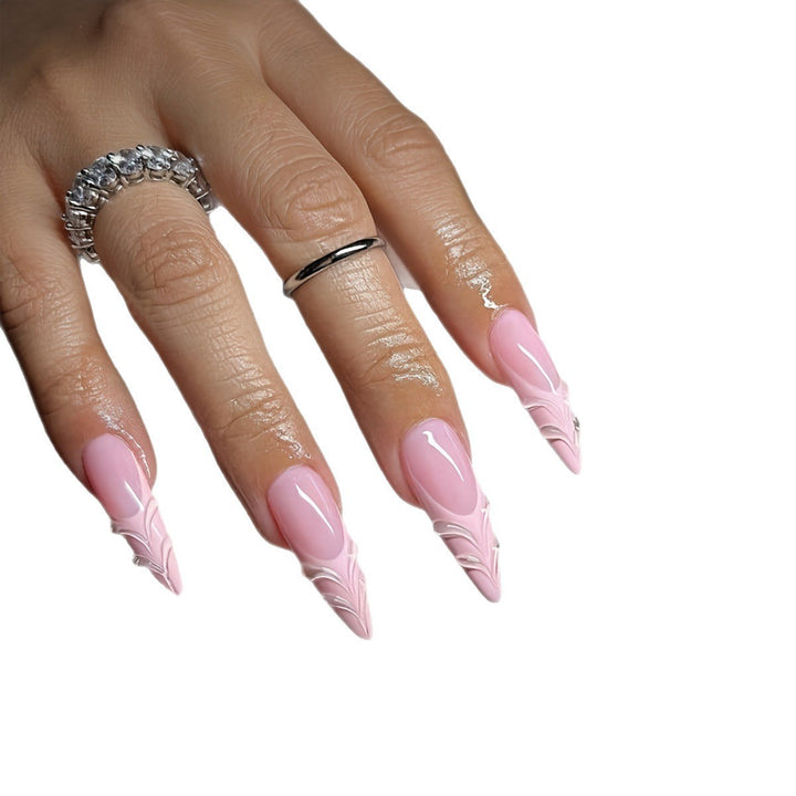 Artificial nail set with elegant tips and filigree design Kalsten