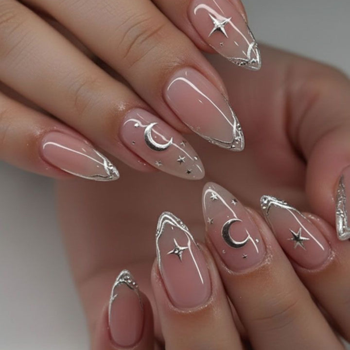 Elegant artificial nails with floral accents Kalsten