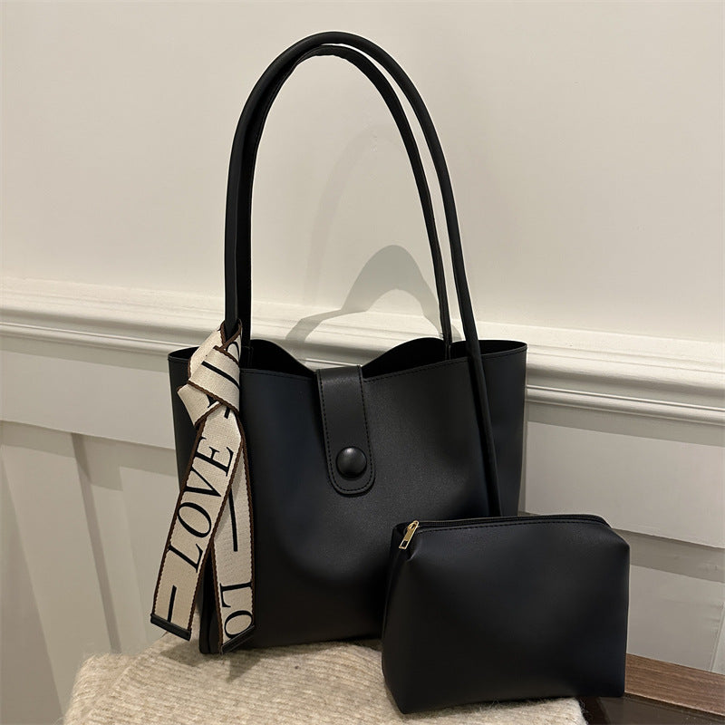 Minimalist Faux Leather Tote