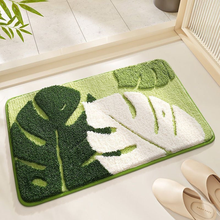 Leaf-Shaped Plush Bath Mat  1789754064