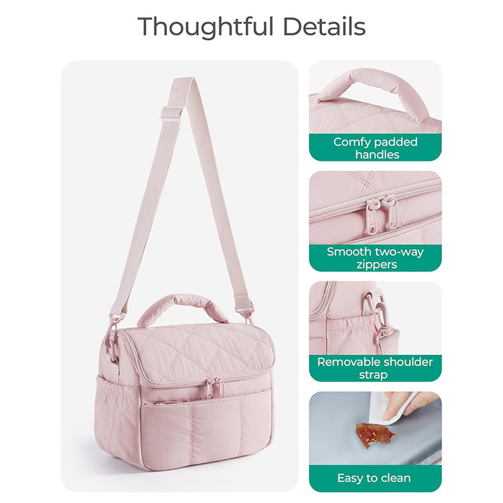 Quilted Insulated Lunch Bag