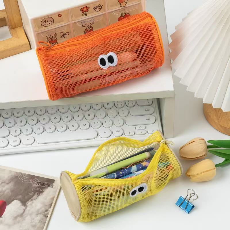Cute Character Mesh Pencil Pouch