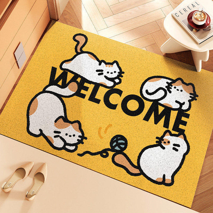Cartoon Dog Themed Welcome Mat for Door