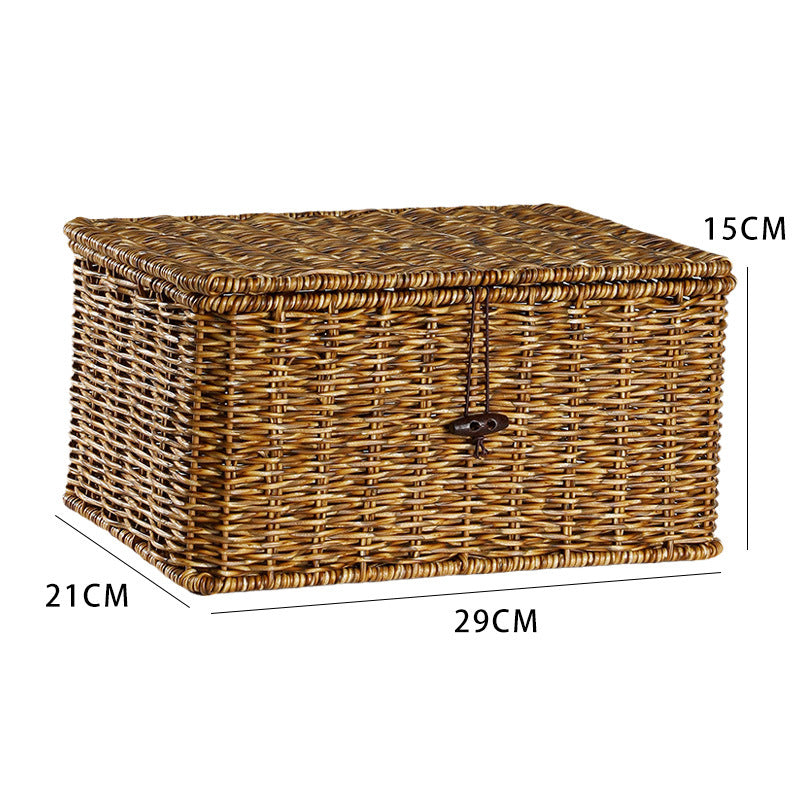 Women Large Storage Basket with Lid Kalsten
