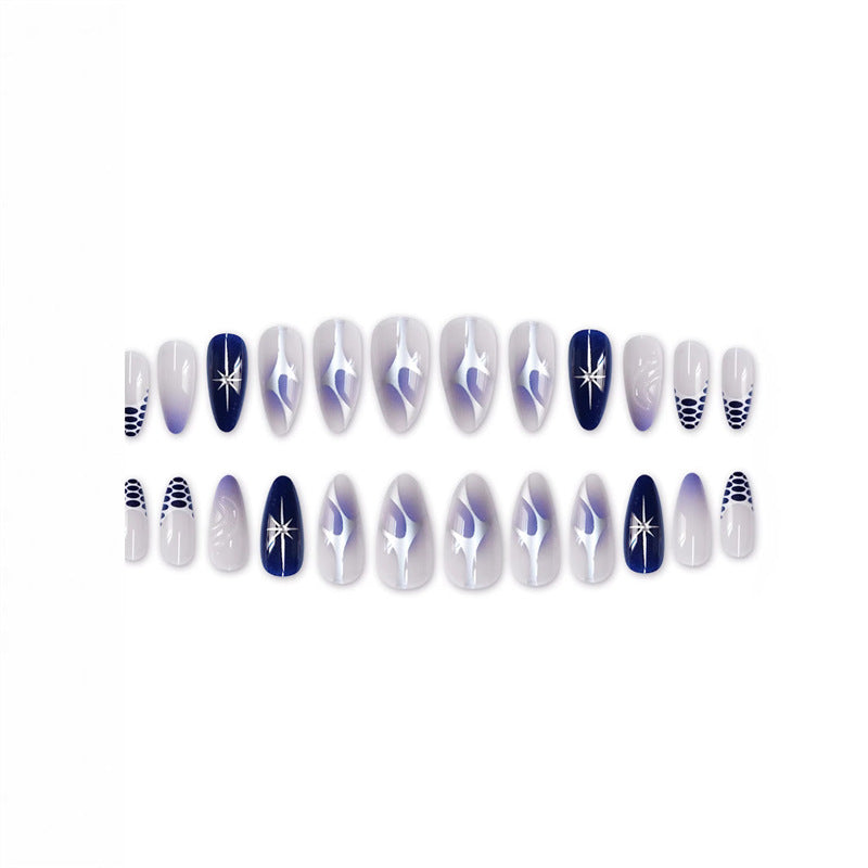 Artistic Stiletto Press-On Nail Art Set with Unique Design Kalsten