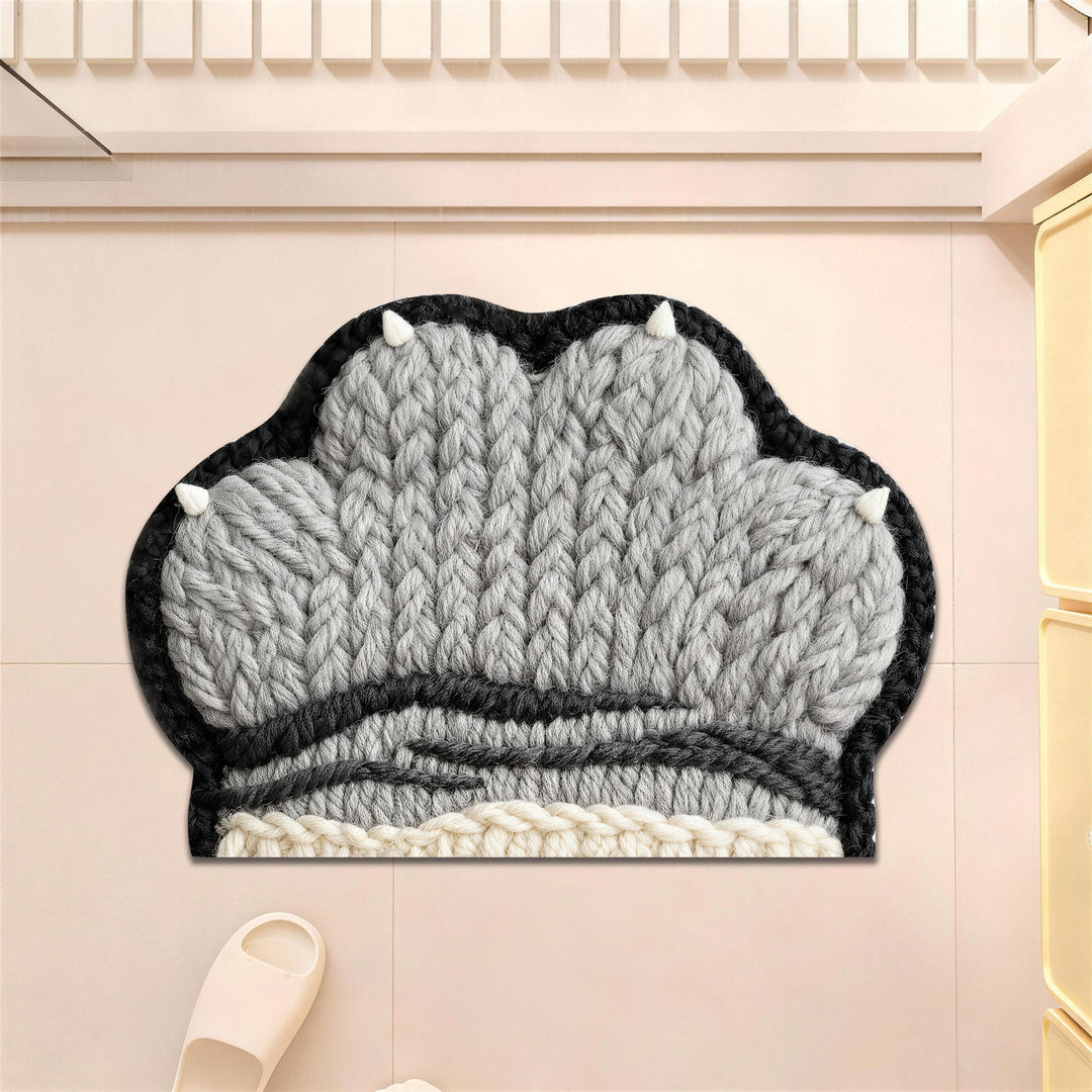 Plush Cat Paws Decorative Bath Mat