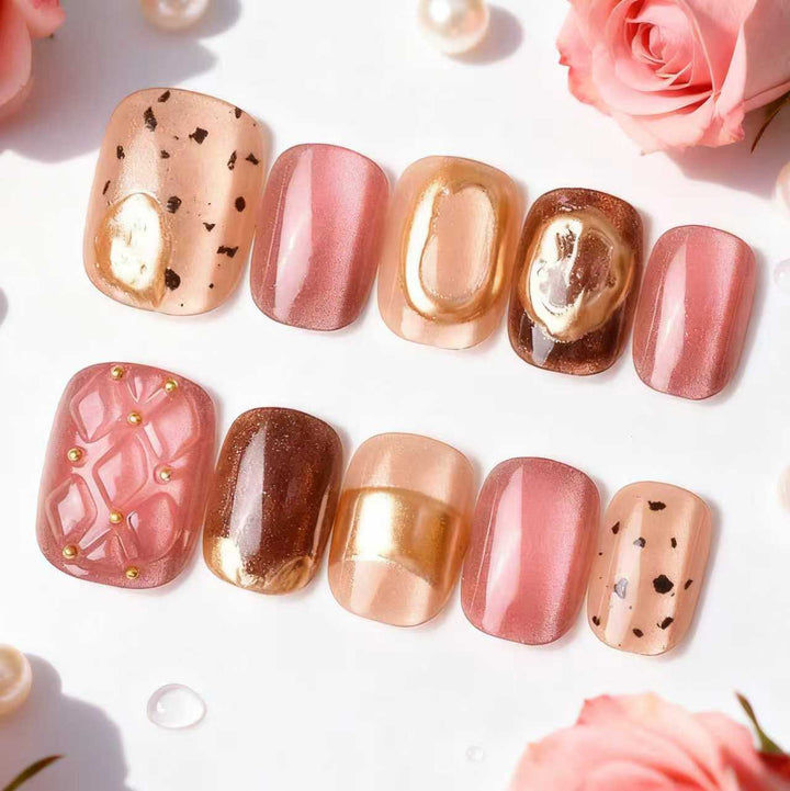 Artistic Textured Press-On Nail Set Kalsten