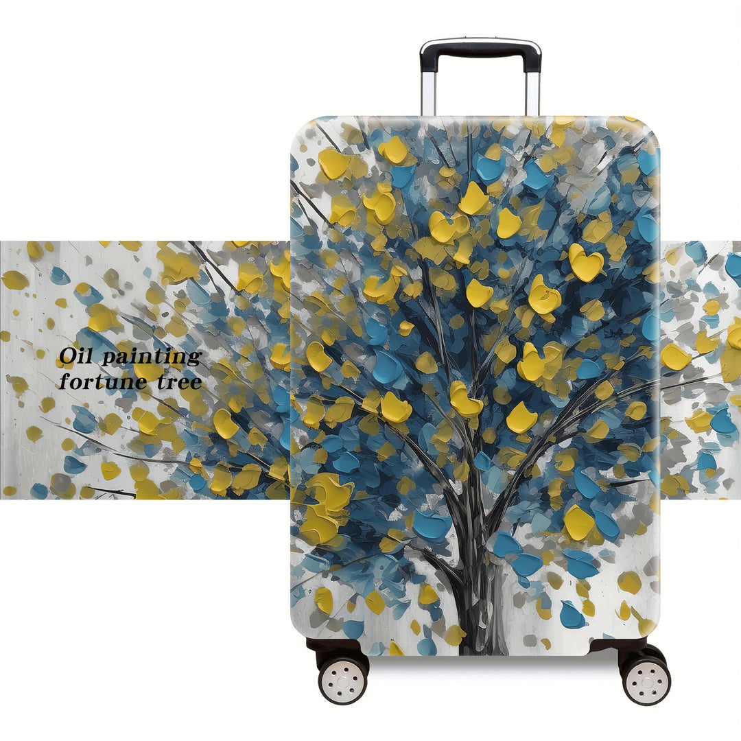 Women's hard shell suitcase with floral oil painting design Kalsten