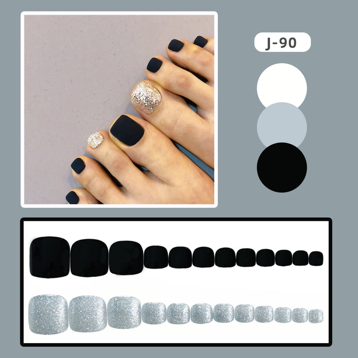 Glitter Matte Press-On Toenails Kalsten