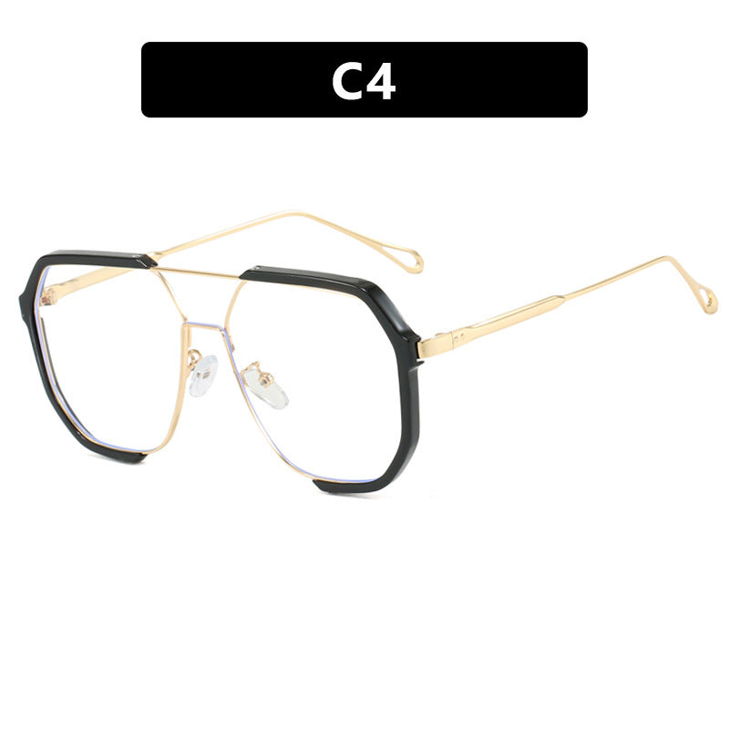 Ladies extravagant sunglasses in hexagonal design with transparent frame Kalsten