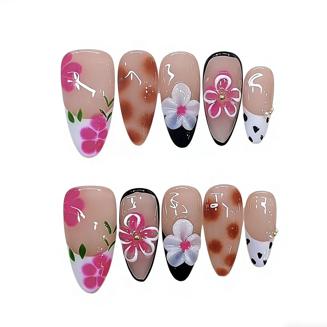 Artistic Floral Press-On Nail Set Kalsten 1787296026