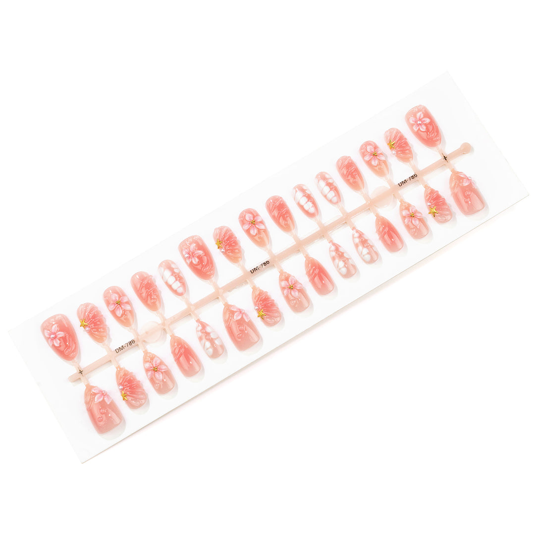 Artistic Floral Press-On Nail Design Kit