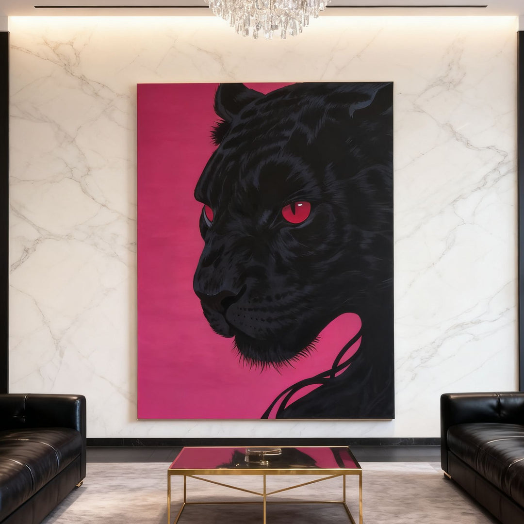 Panther-Themed Canvas Wall Art