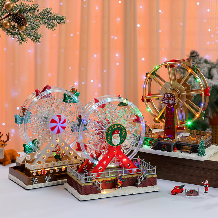 Illuminated Snowflake Ferris Wheel Decoration Kalsten
