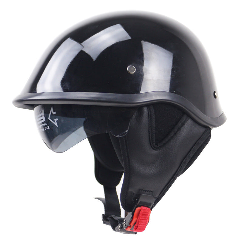 Classic Half-Shell Motorcycle Helmet with Visor Kalsten