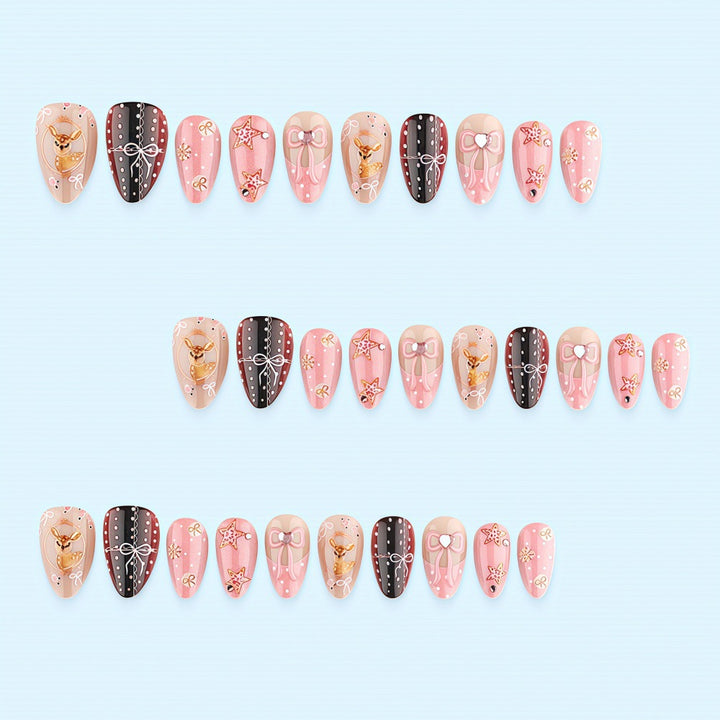 Playful art nails in heart and star motif Kalsten