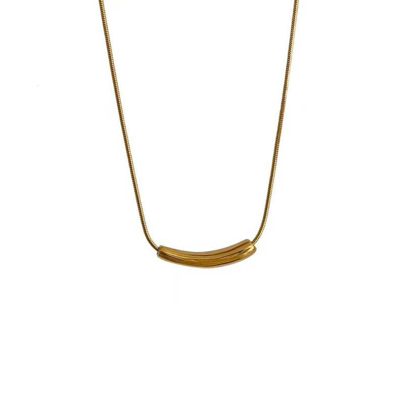 Sleek Minimalist Silver Pendant Necklace Kalsten