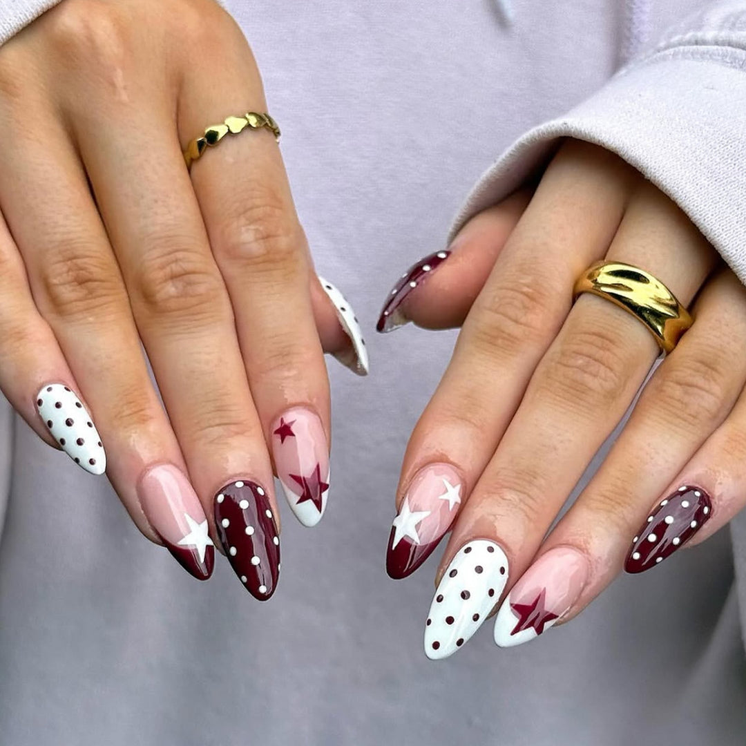 Elegant artificial nails with floral and geometric accents Kalsten