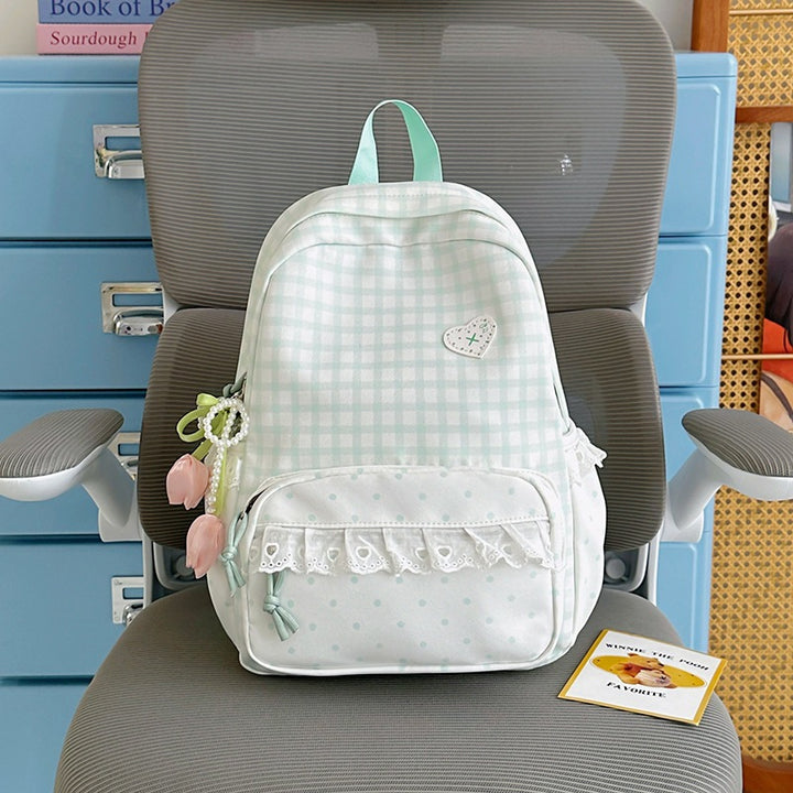 Trendy Plaid Pattern Backpack