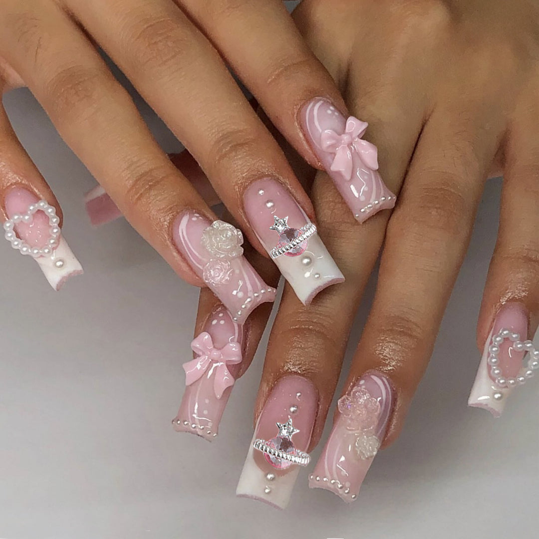 Elegant Full-Cover Press-On Nail Set Kalsten