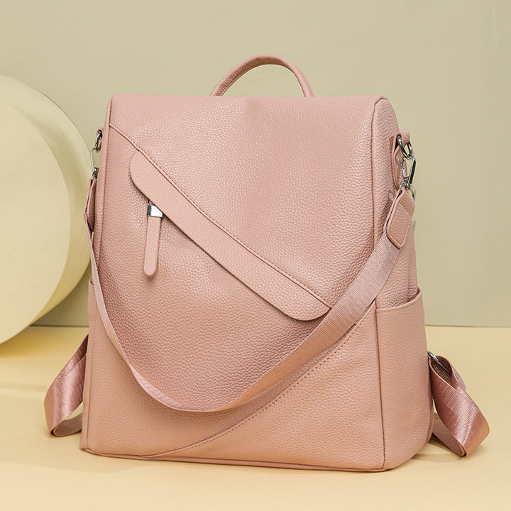 Chic Textured Leather Backpack Kalsten