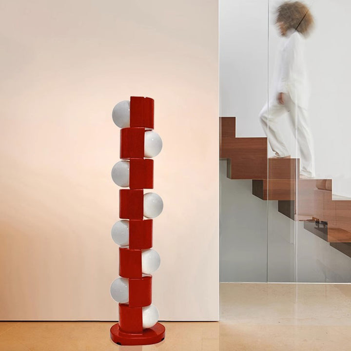 Sculptural Floor Lamp with Elegant Globe Design
