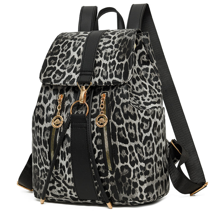Chic Animal Print Backpack