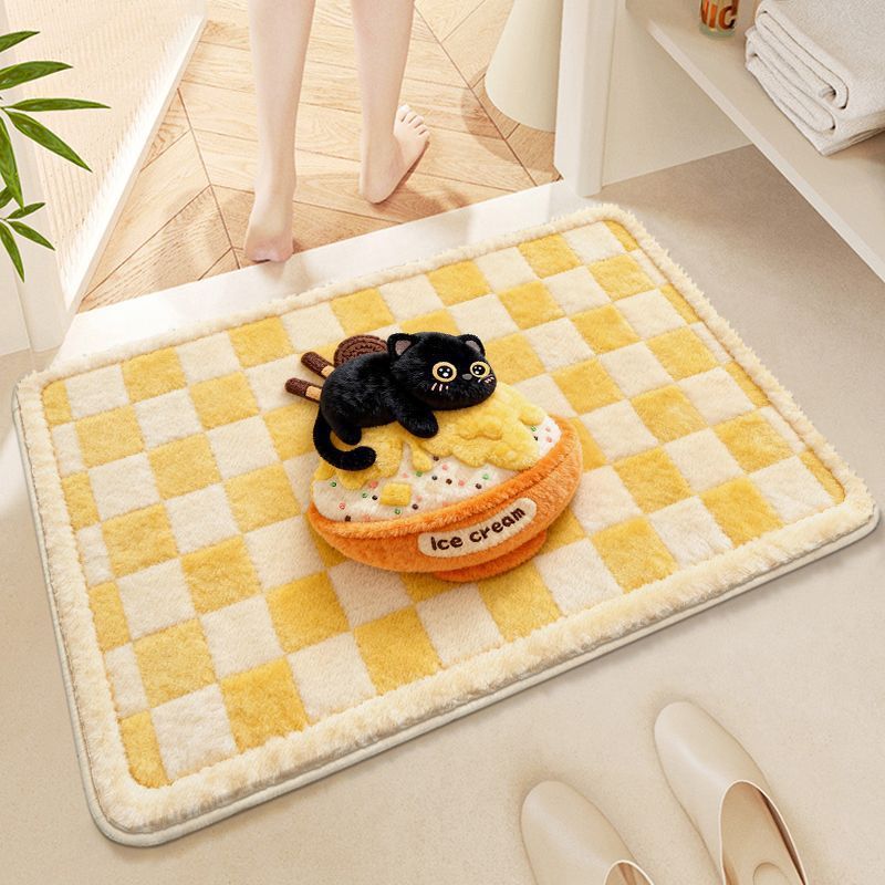 Playful Cat-Themed Bath Mat