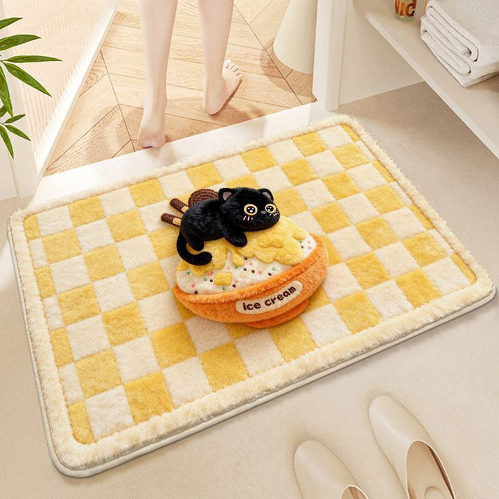 Playful Cat-Themed Bath Mat