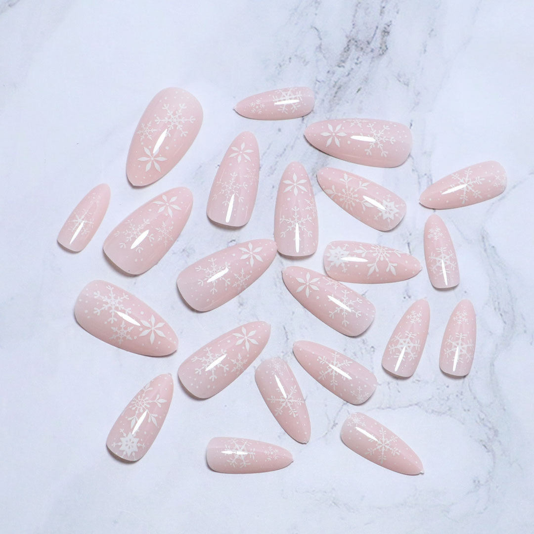 Frosted Snowflake Press-On Nail Set Kalsten