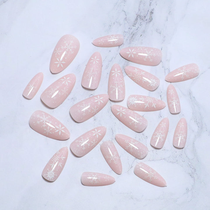Frosted Snowflake Press-On Nail Set Kalsten