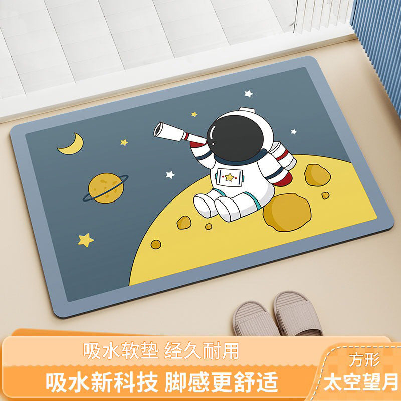 Space-Themed Non-Slip Bath Mat
