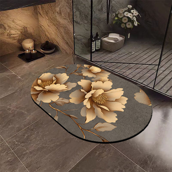 Luxury Floral Bathroom Mat Kalsten