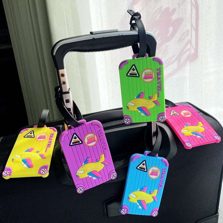 Cartoon Airplane-Themed Luggage Tag Kalsten