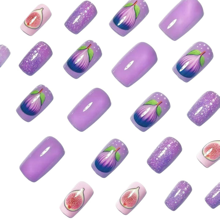 Artificial nails with elegant fig motifs Kalsten