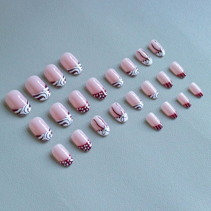 Artistic French Tip Nail Art Set  1790958142