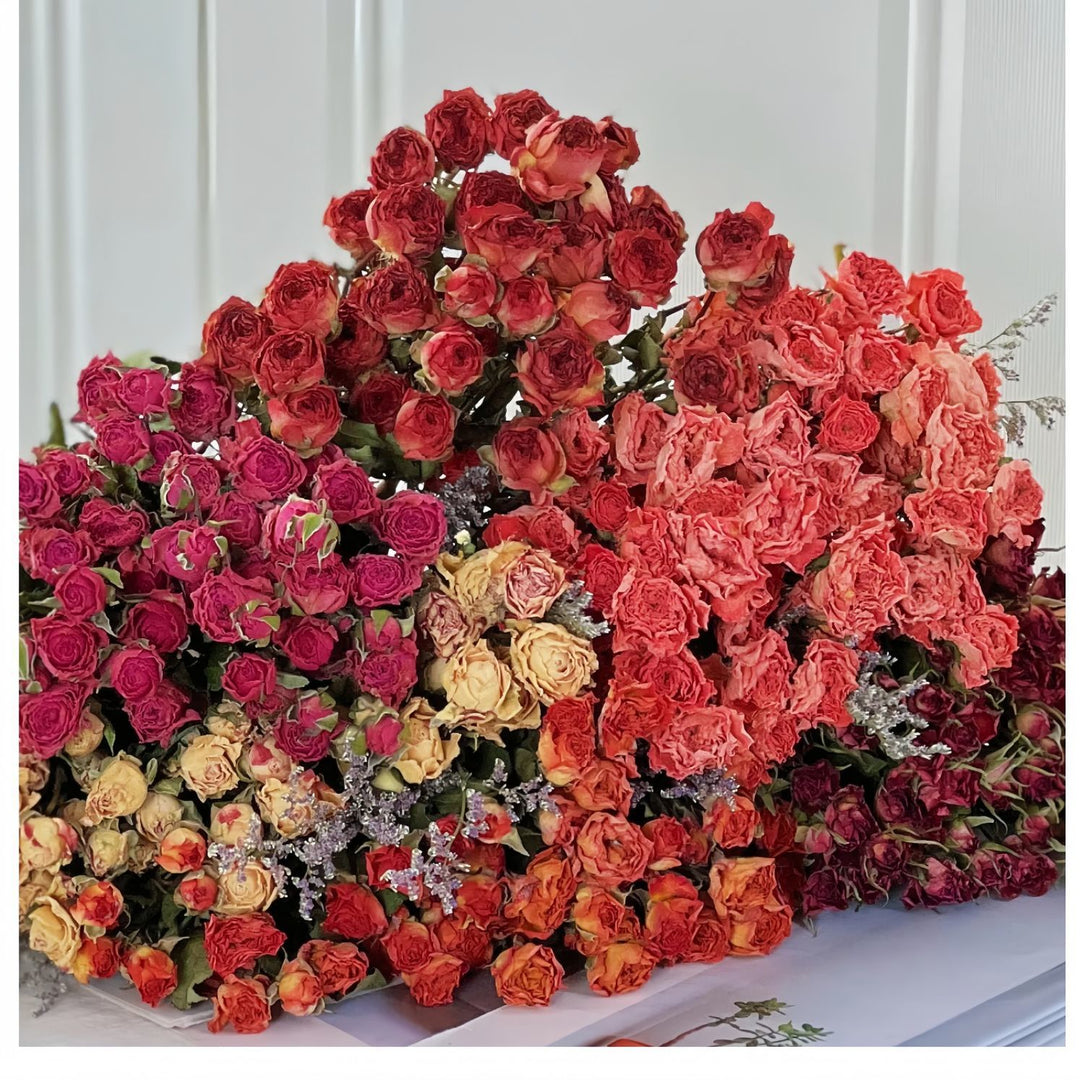 Dried Floral Rose Bouquet with Botanical Filler