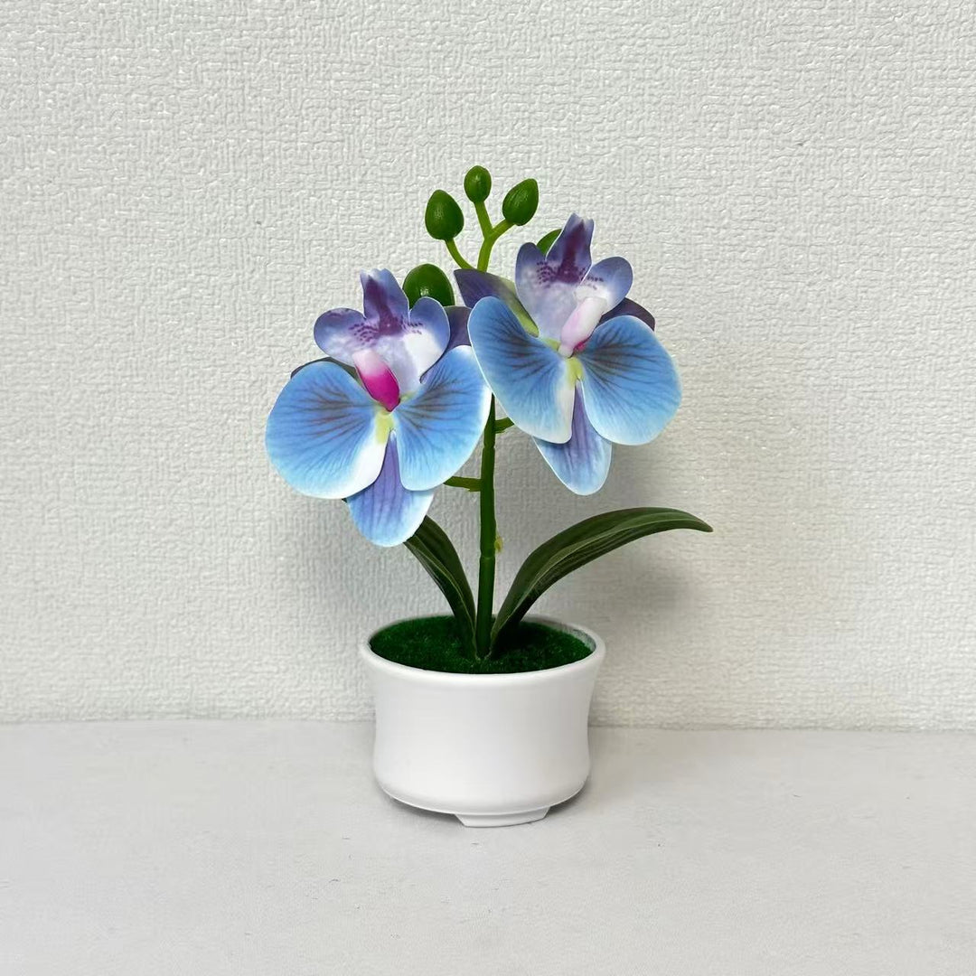 Elegant Artificial Orchid Plant Arrangement for Indoor Decor