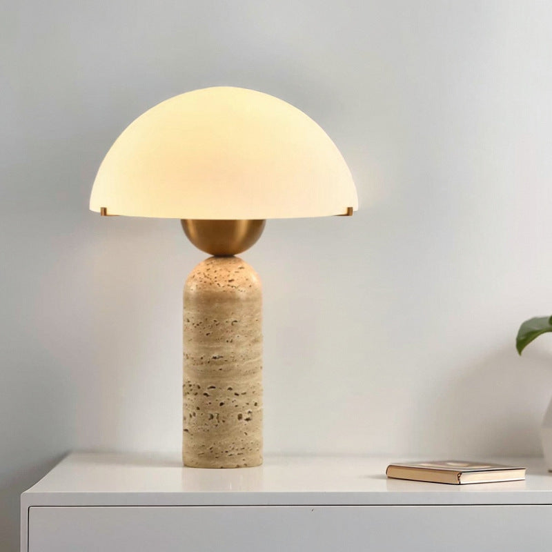 Contemporary Table Lamp with Dome Shade