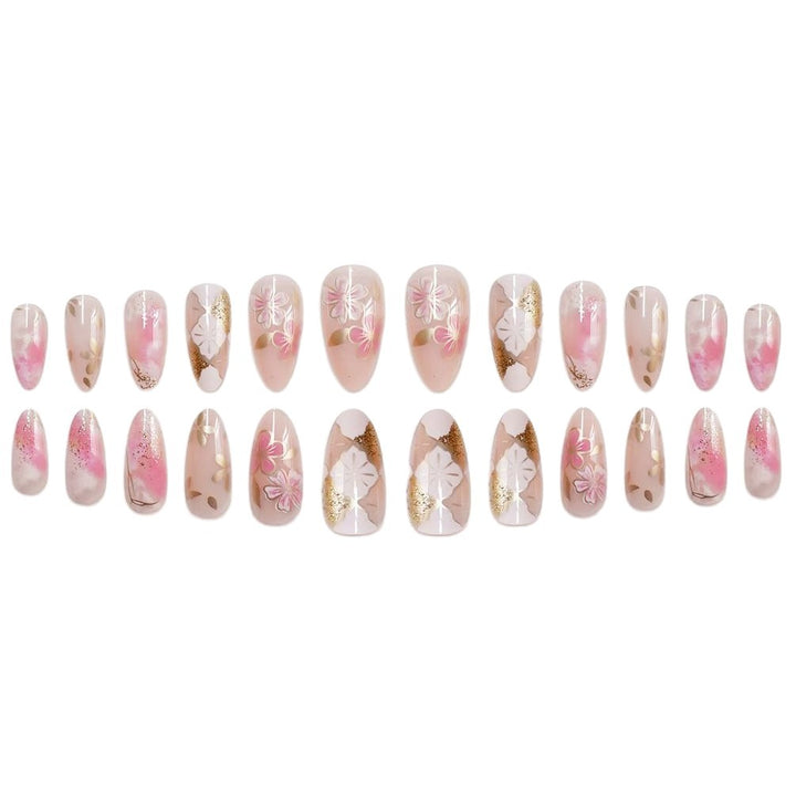Floral Embellished Press-On Nail Art Kalsten