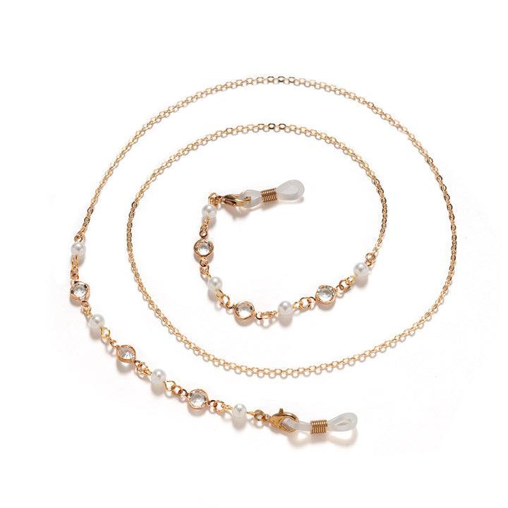 Premium Pearl and Amethyst Eyewear Chain Kalsten