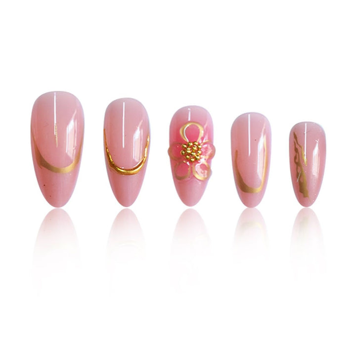 Decorative Floral Press-On Nail Art Set Kalsten